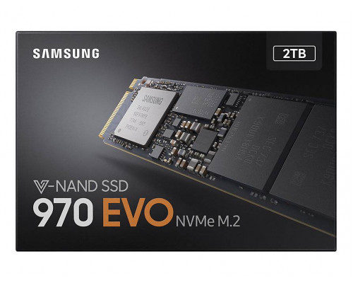 Твердотельный диск 2TB Samsung 970 EVO, M.2, PCI-E Gen 3.0 x4, V-NAND 3-bit MLC [R/W - 3400/2500 MB/s]